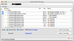 android sdk manager